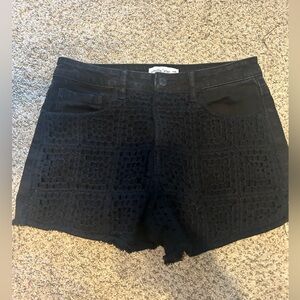 Vanilla Star Black Lace Jean Shorts